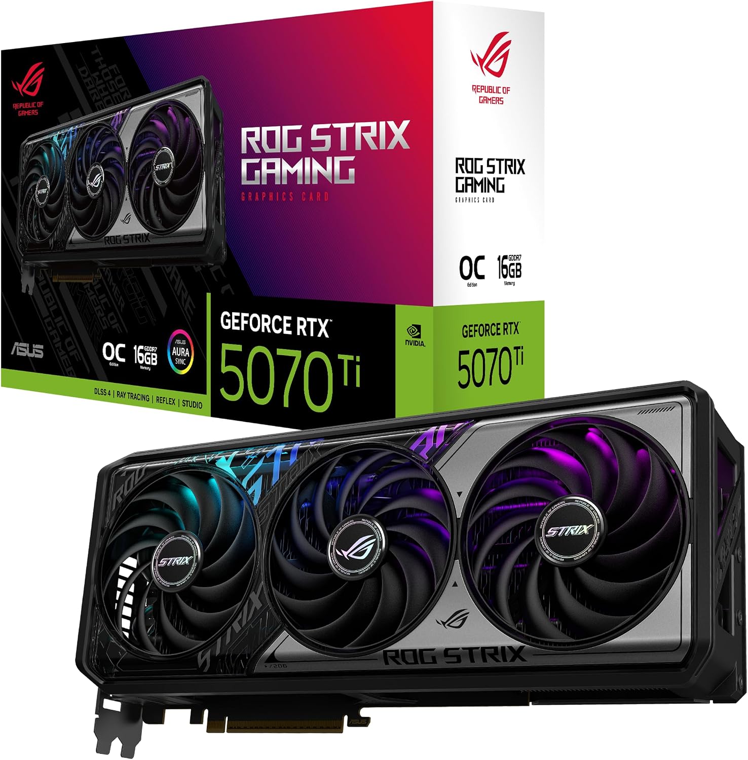 ASUS ROG Strix GeForce RTX 5070 Ti OC Edition 16GB GDDR7 product photo