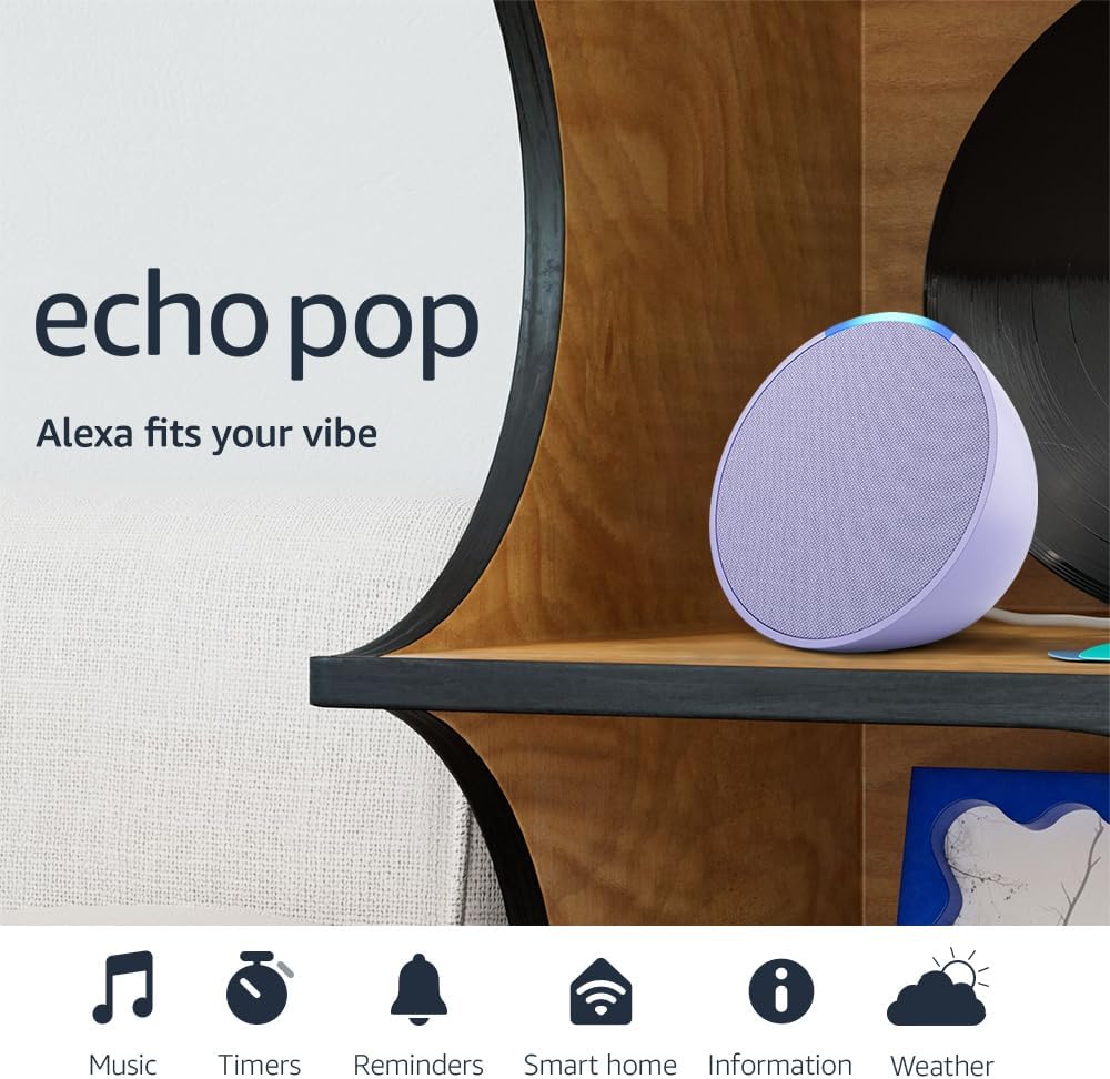 Amazon Echo Pop (Newest Model) Compact Smart Speaker with Alexa product photo