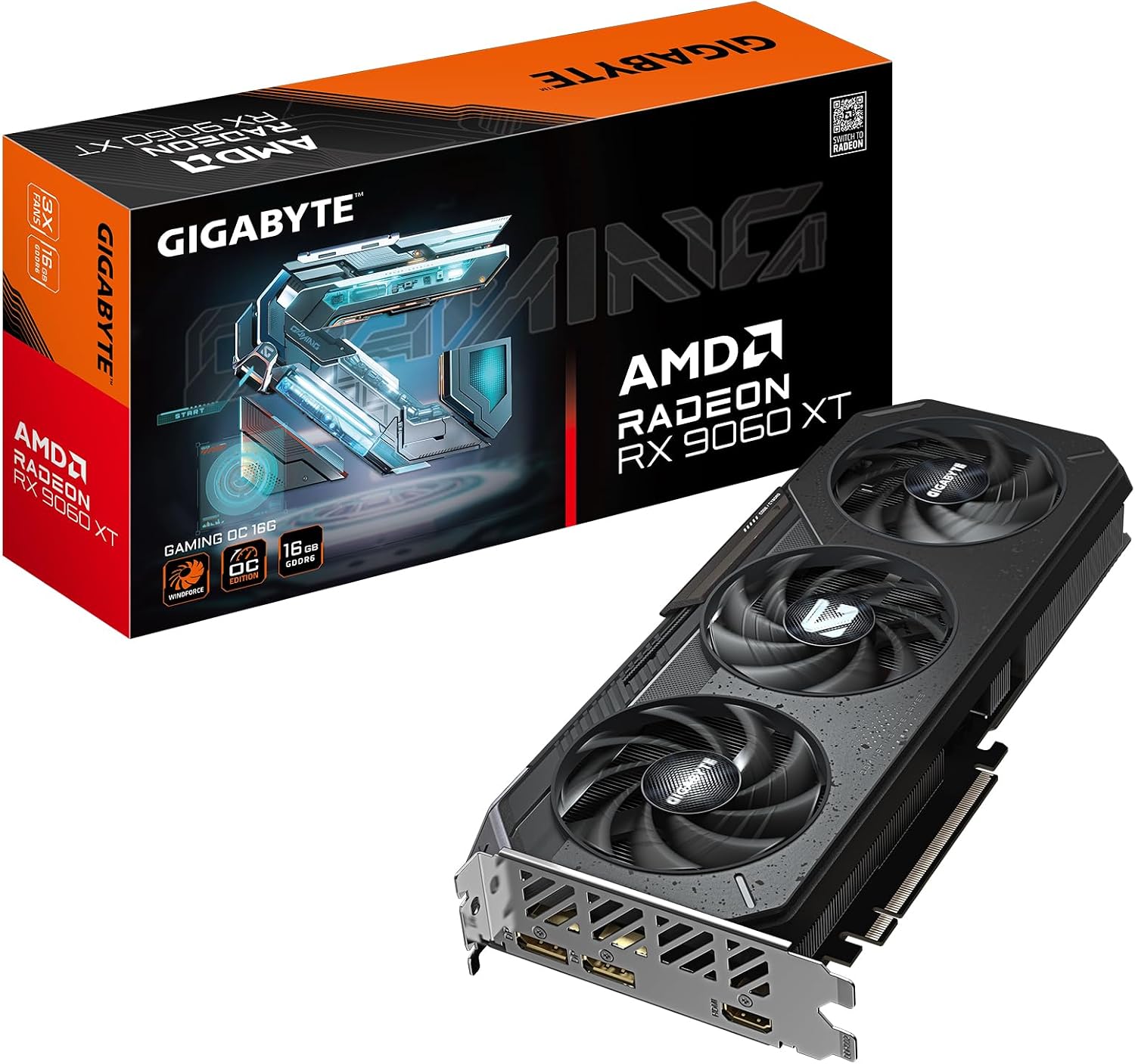 Gigabyte Radeon RX 9060 XT Gaming OC 16G product photo