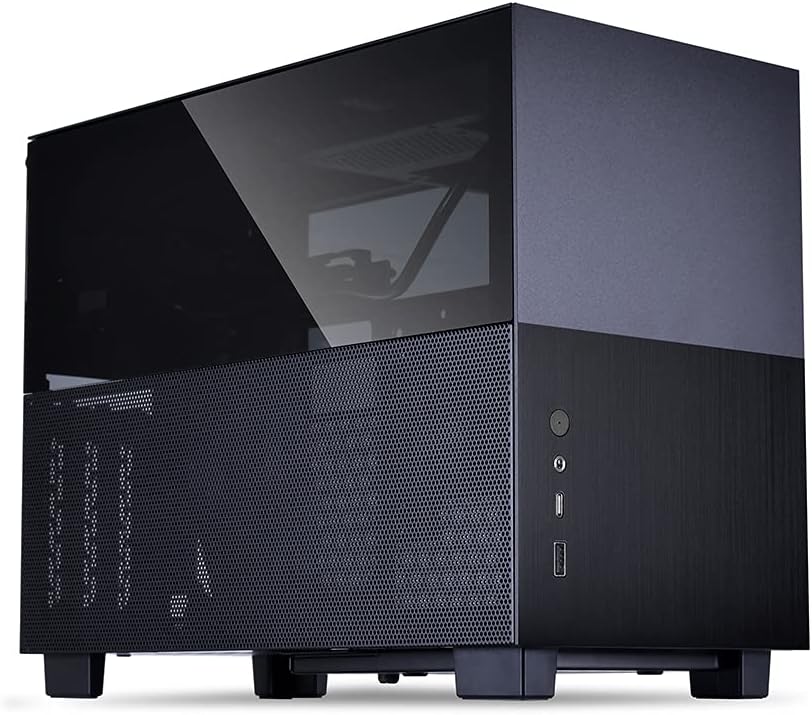 Lian Li Q58 Mini Tower Computer Case (PCIe 4.0, Black) product photo